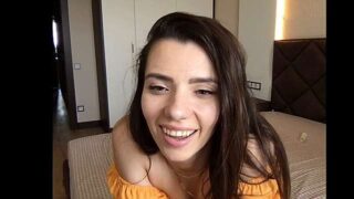LanaSmiling naked stripping on cam for live sex video chat
