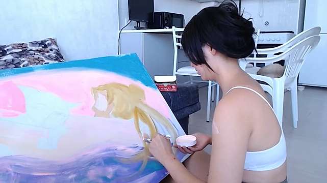 YukoHayade naked stripping on cam for live sex video chat
