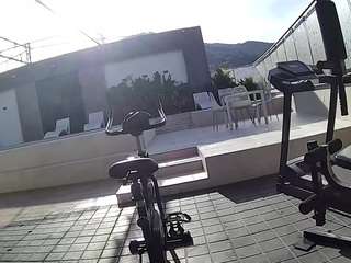 Voyeurcam casa salsa gym bike nude on live sex chat